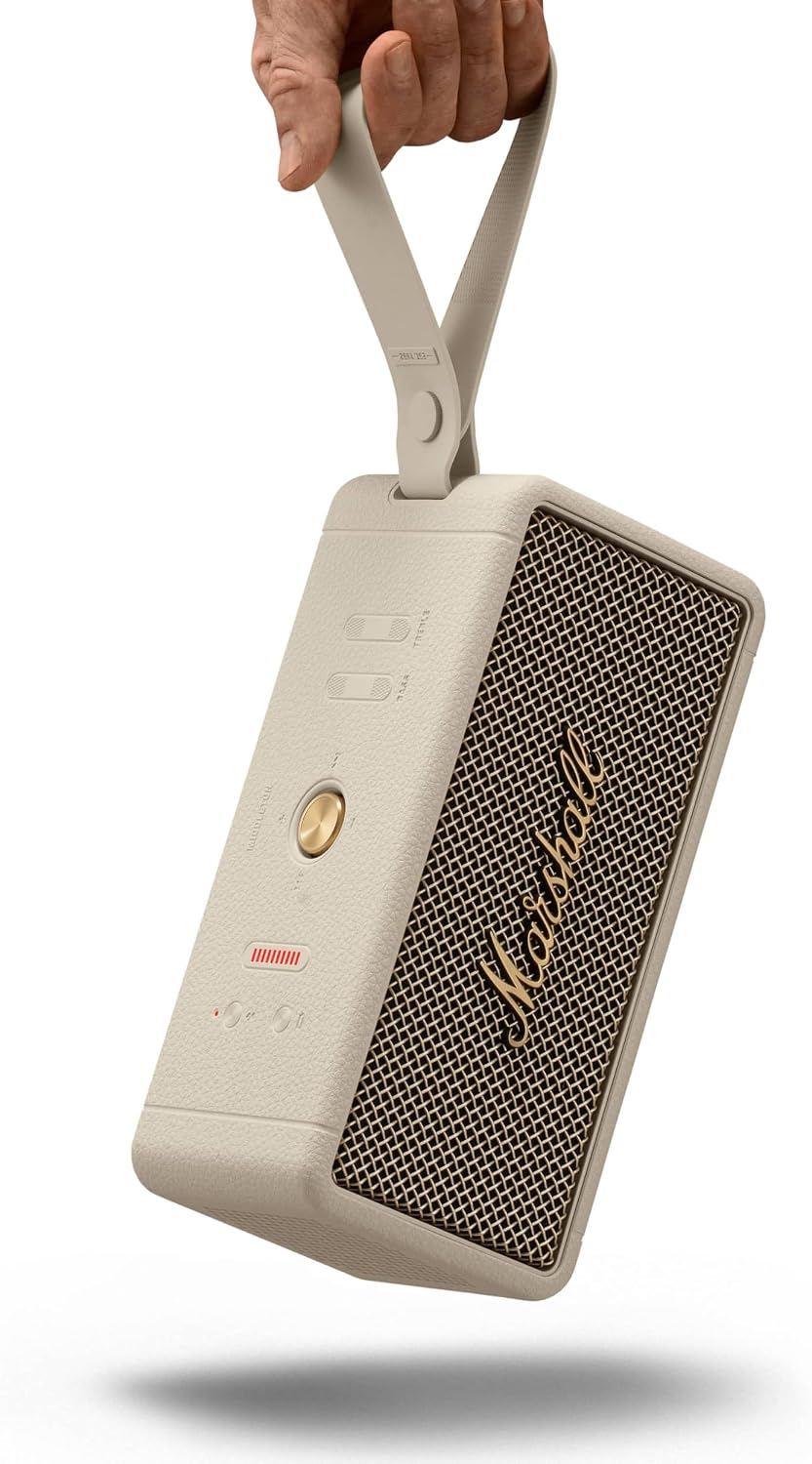 Marshall Middleton - Altavoz Bluetooth portátil, color crema