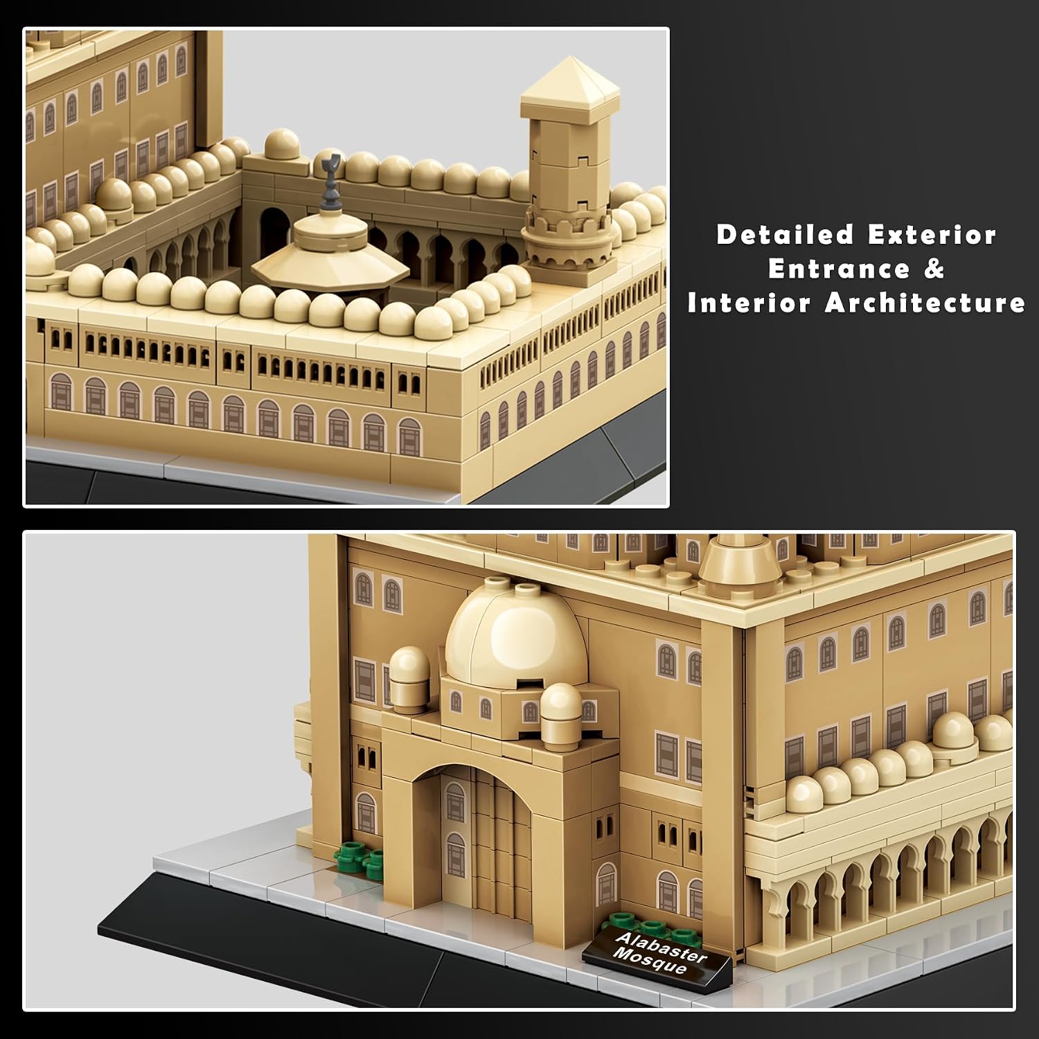 BeepZipp Conjunto de construcción de mezquita de alabastro de arqui...