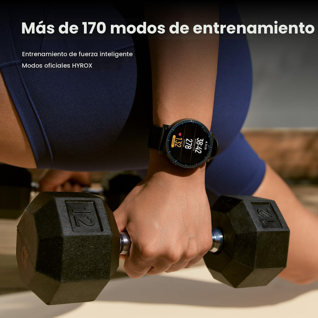 Amazfit Reloj inteligente Active Max con pantalla AMOLED de 1.5 pul...