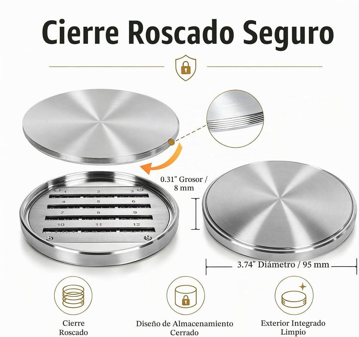 VAULTAN Kit de almacenamiento de frases de semillas criptográficas...