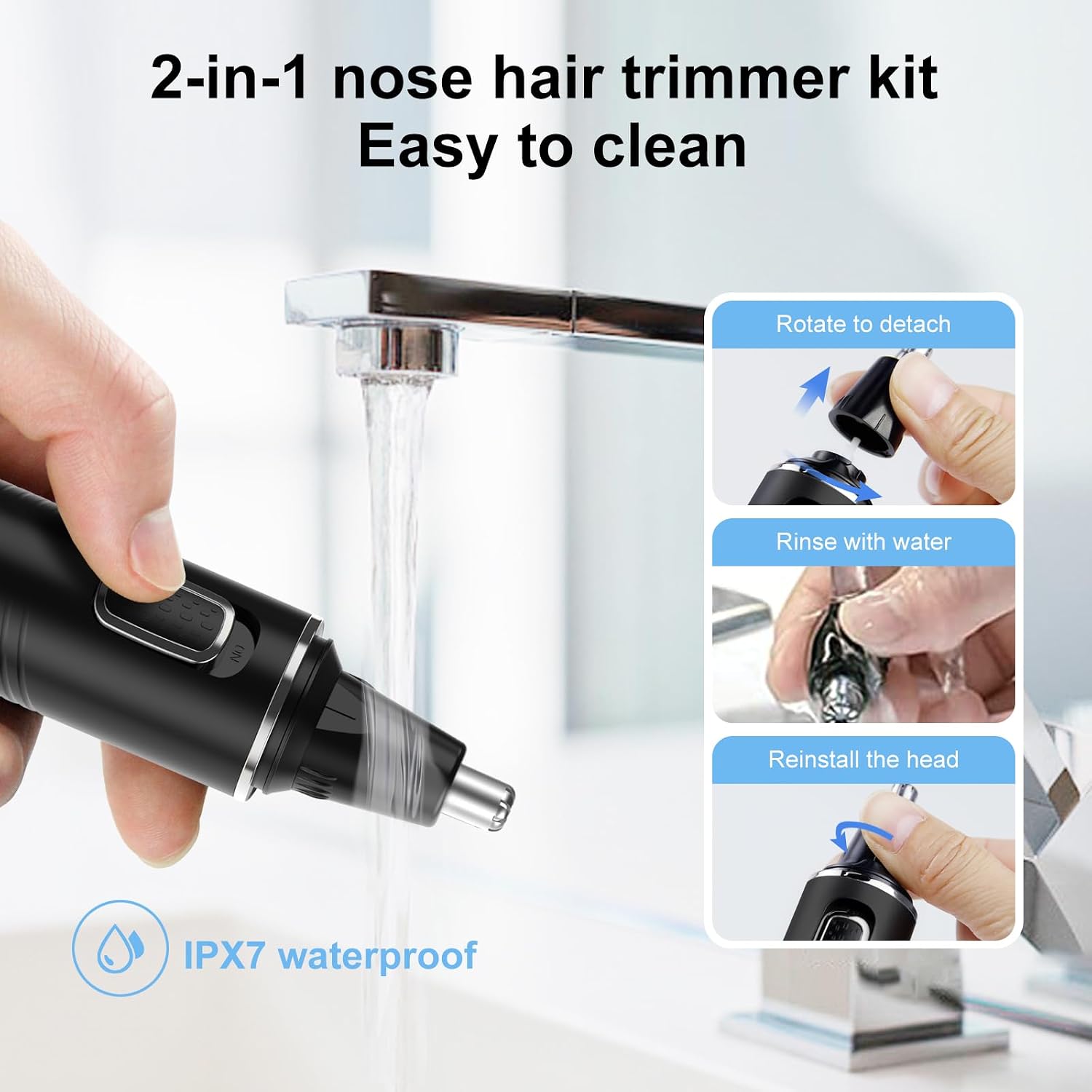 XOOMRSCP Recortadora de pelo de nariz para hombres, recortadora de...