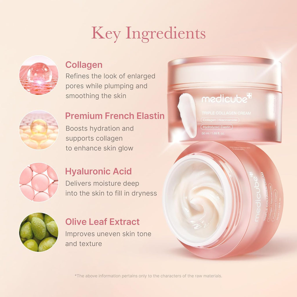 medicube Crema de Colágeno Triple \u2013 Crema Hidratante y Reafirm...