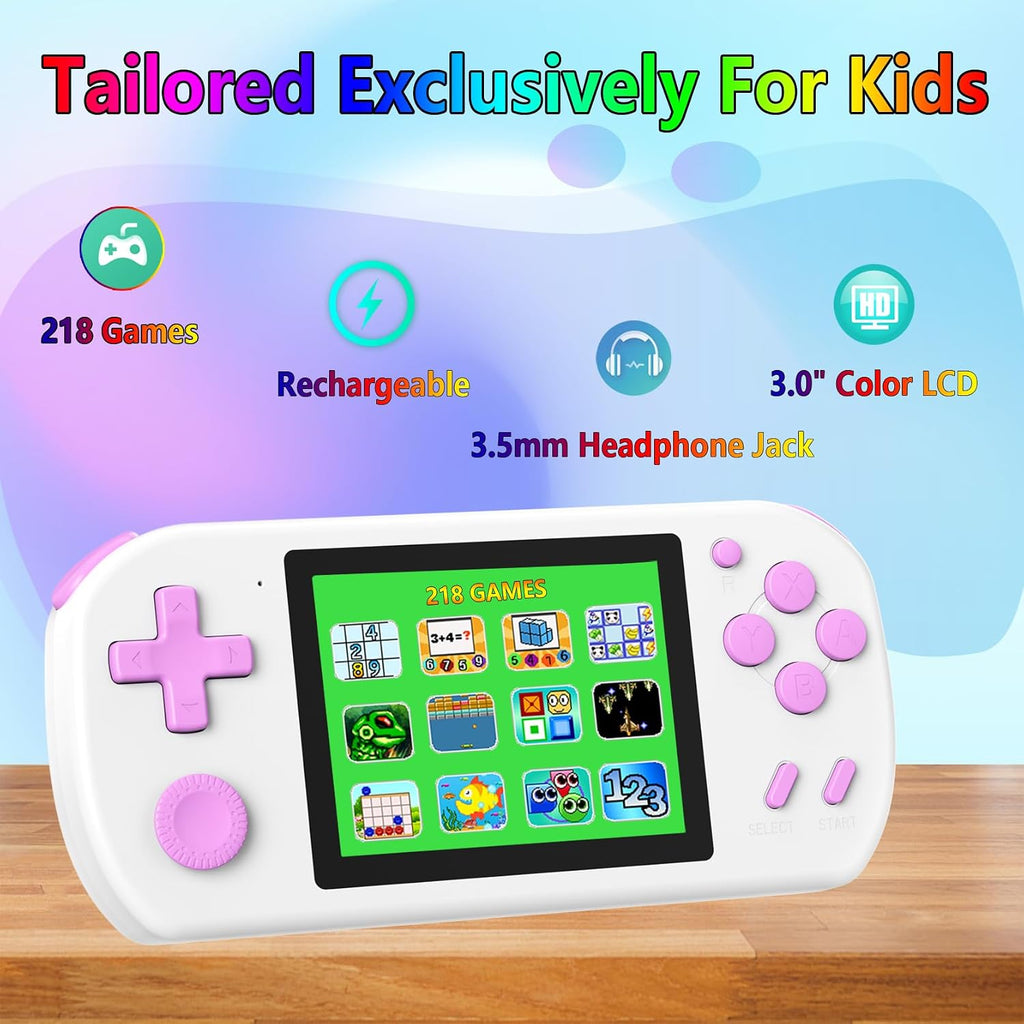 TEBIYOU Juegos de Mano para Niños con 218 Juegos de Video Integrado...