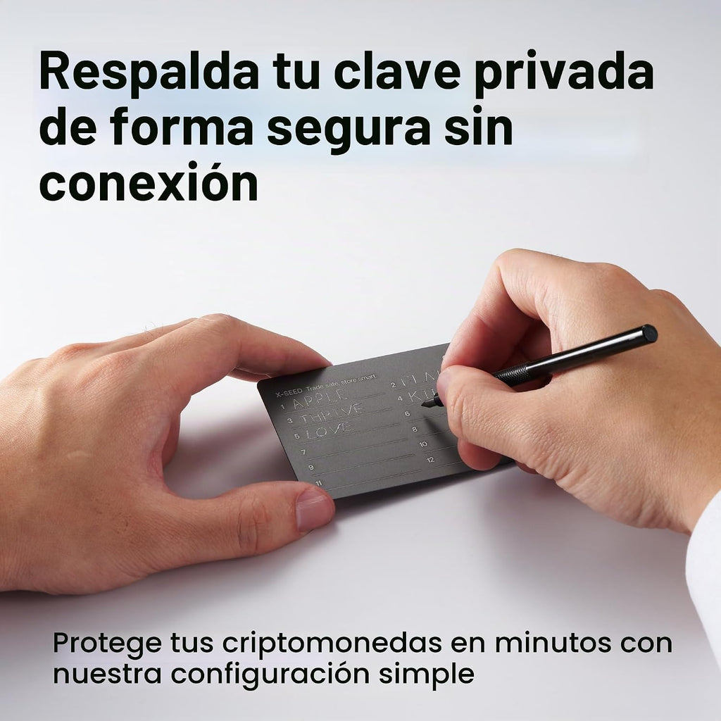 SecuX Cartera criptográfica W20C Plus con placas de frases de semil...