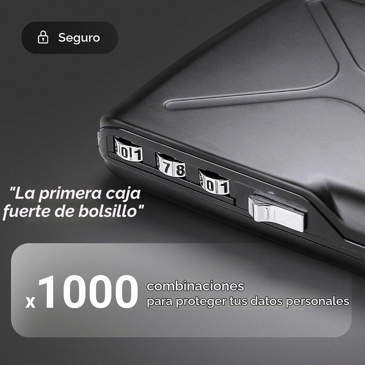 ÖGON -DESIGNS- Cartera de código de aluminio, con cerradura con un...