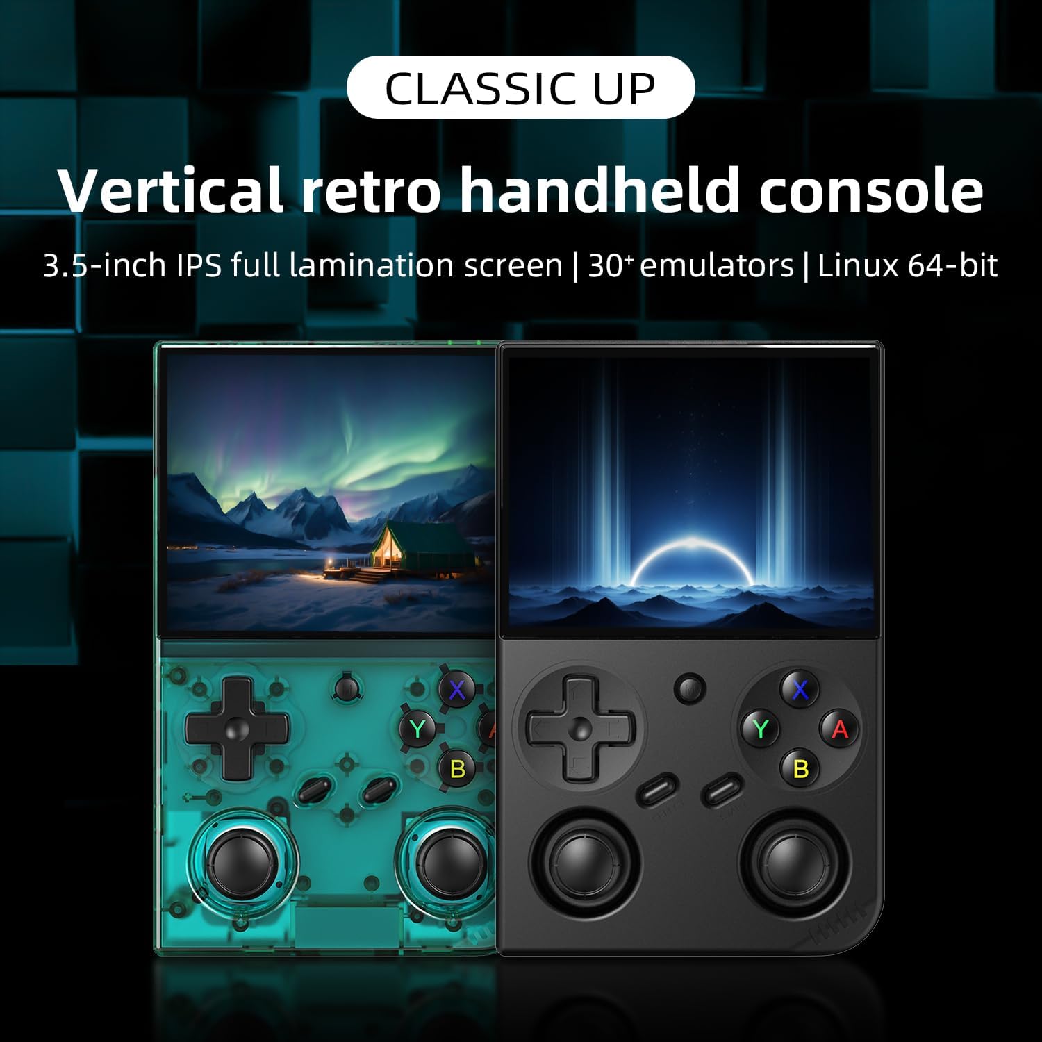 Classic Up - Consola de juegos de mano retro, juego portátil con pa...