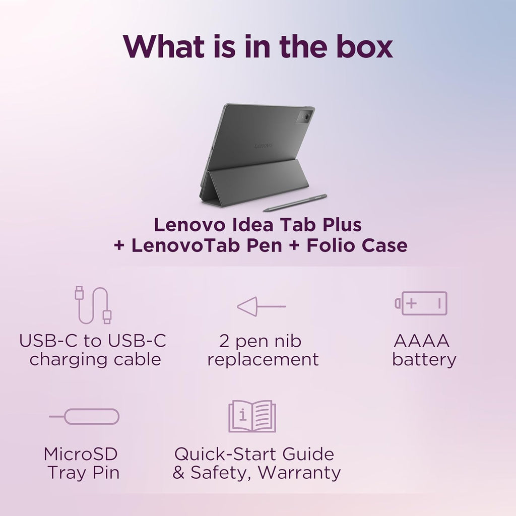 Lenovo Idea Tab Plus - Tablet ligera - Pantalla táctil IPS 2.5K de...