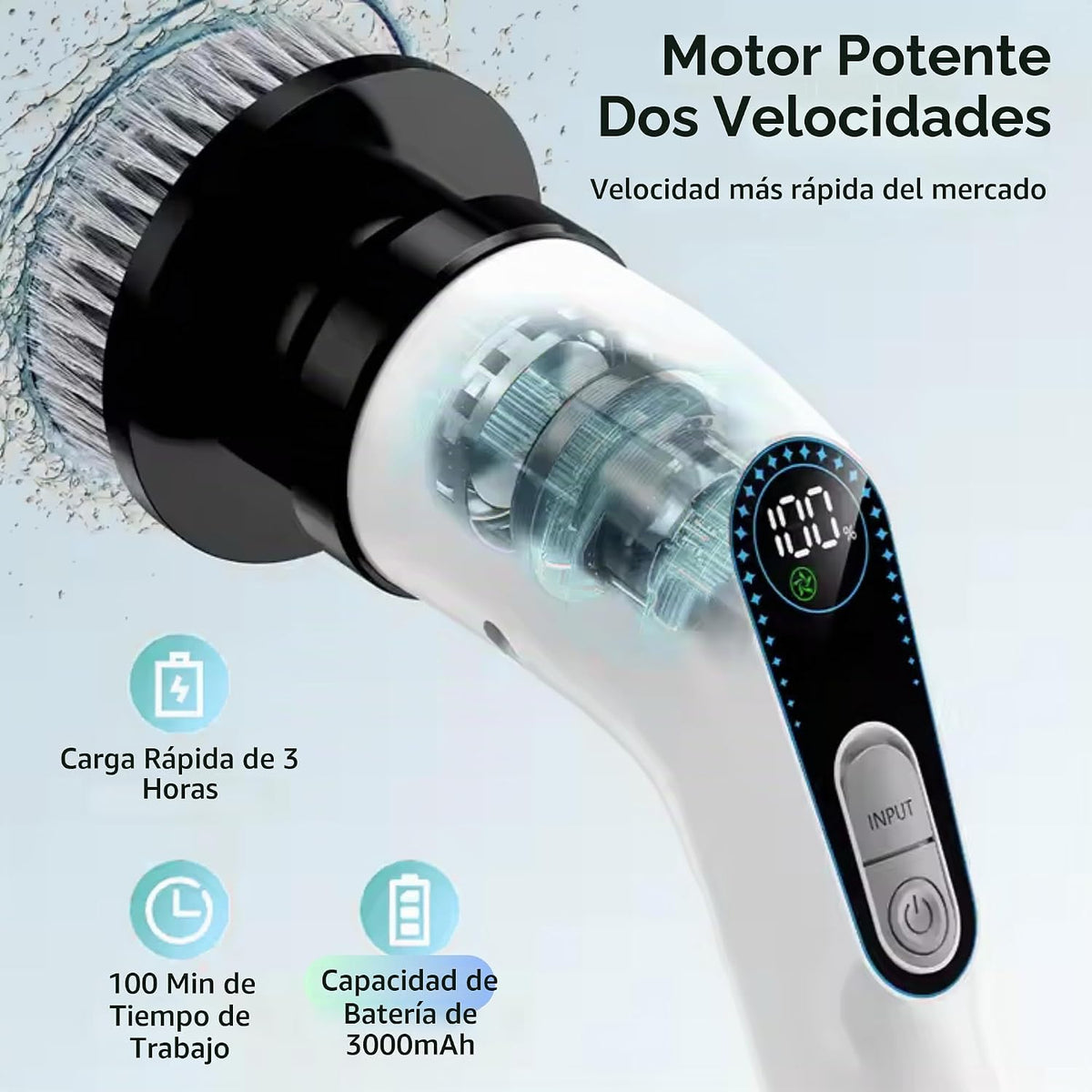 Limpiador eléctrico giratorio para limpieza, limpiador eléctrico in...