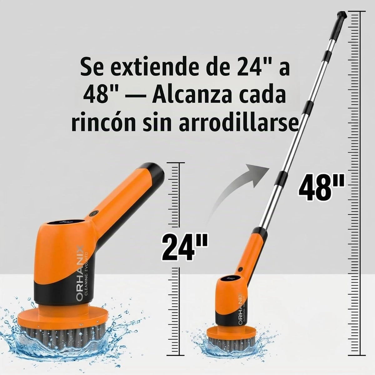 Orhanix Power Spin Scrubber - Cepillo de limpieza inalámbrico con m...