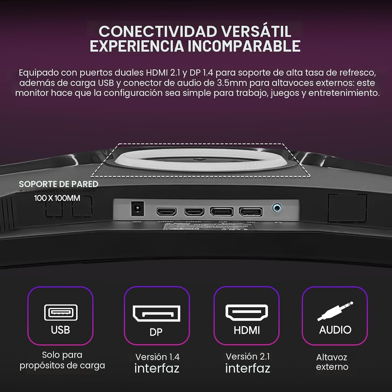 CRUA - Monitor curvo para juegos de 49 pulgadas | DQHD (5120 * 1440...