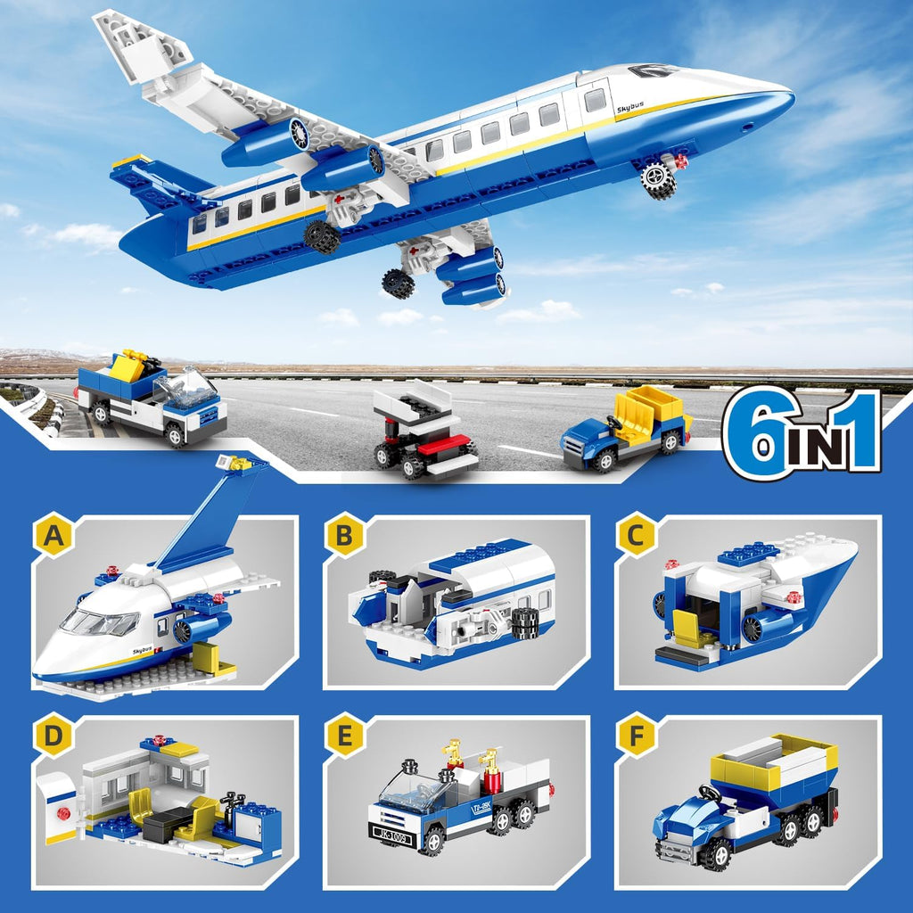 IKKOSYA Juego de construcción de avión de pasajeros de ciudad, 510...