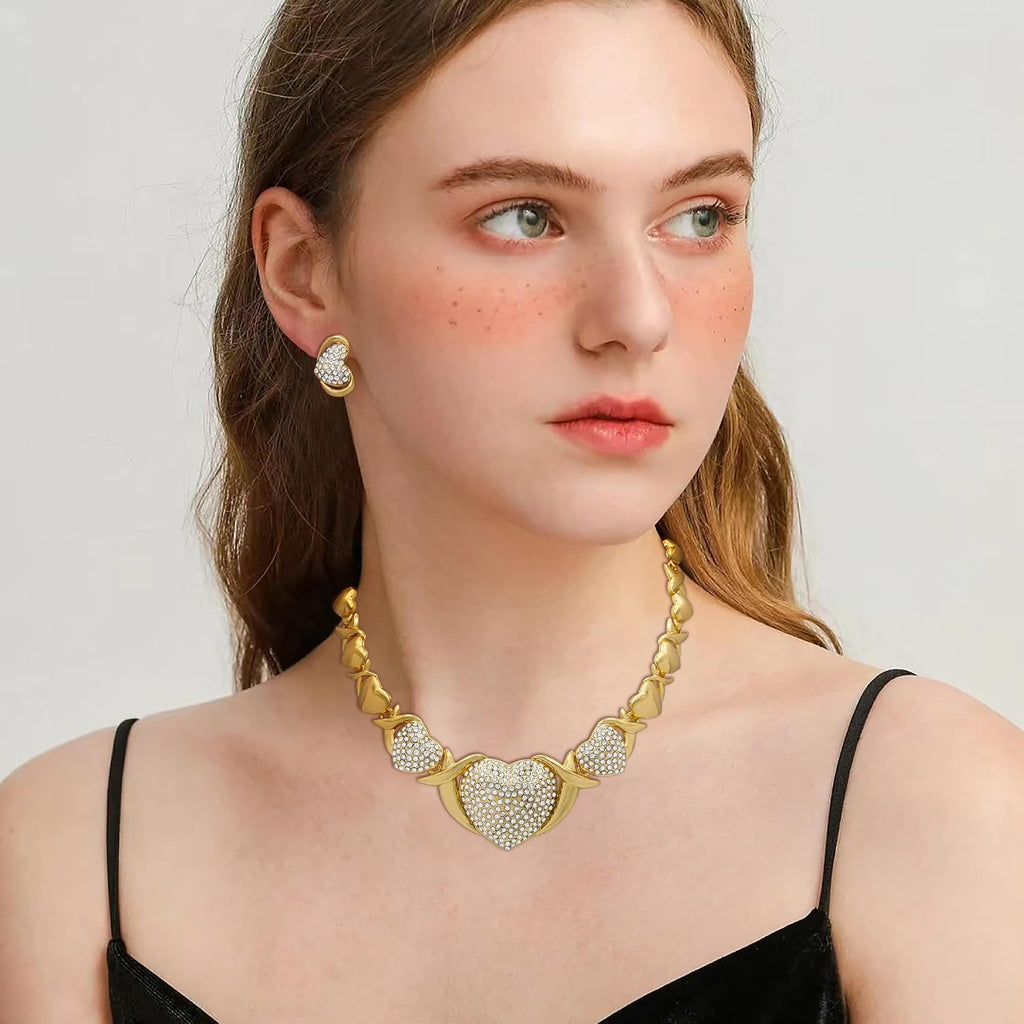 Conjuntos de joyas de oro para mujer, conjuntos de joyas de oro XOX...