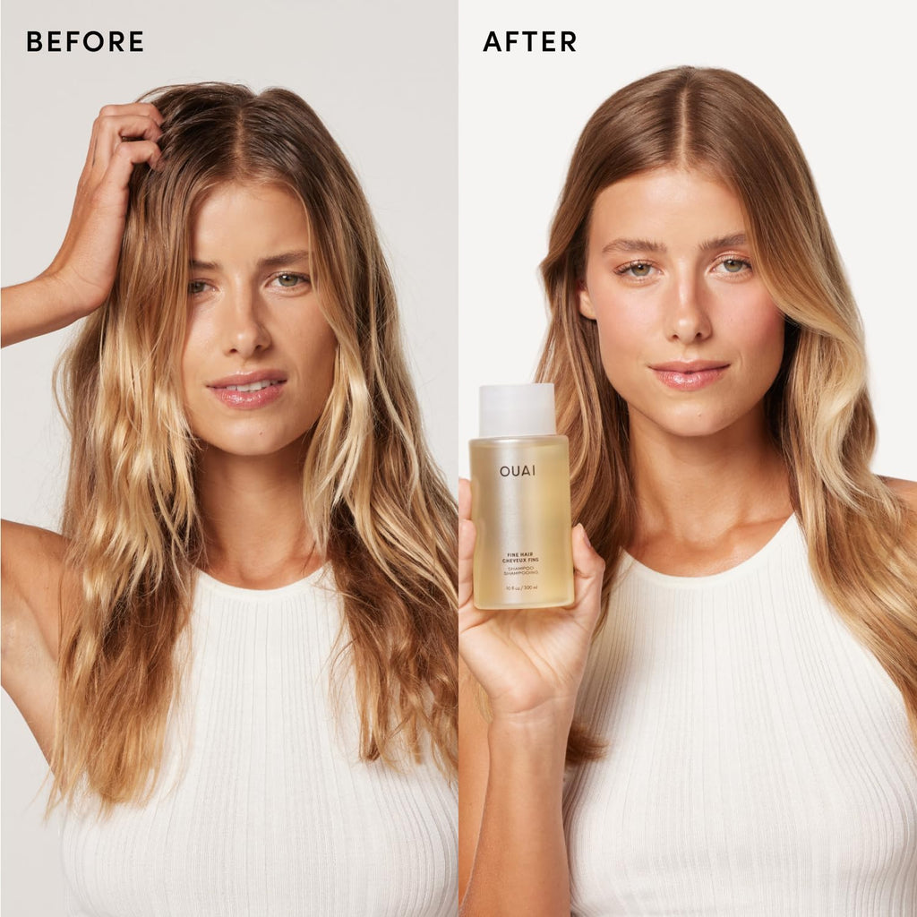 OUAI Set de Champú y Acondicionador para Cabello Fino - Champú y Ac...