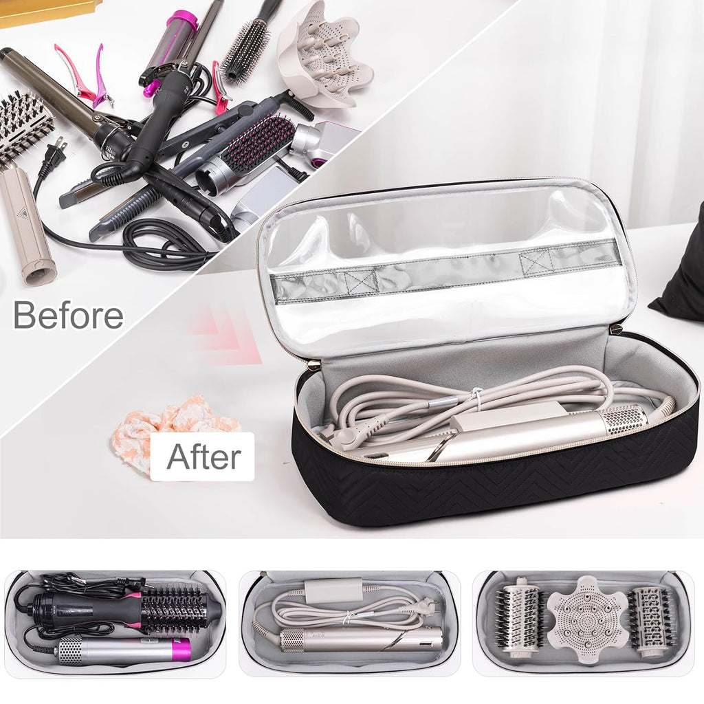 ELCUPA Estuche de viaje para herramientas para el cabello con bolsa...