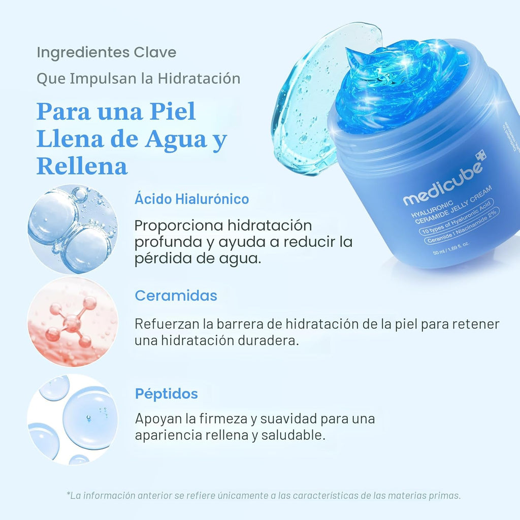 medicube Crema en Gel Hidratante de Ácido Hialurónico | Hidratante...