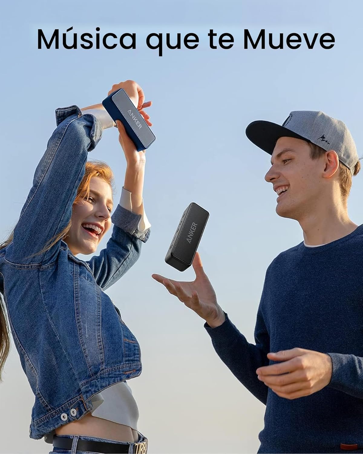 Anker Soundcore 2 - Altavoz Bluetooth portátil con sonido estéreo,...