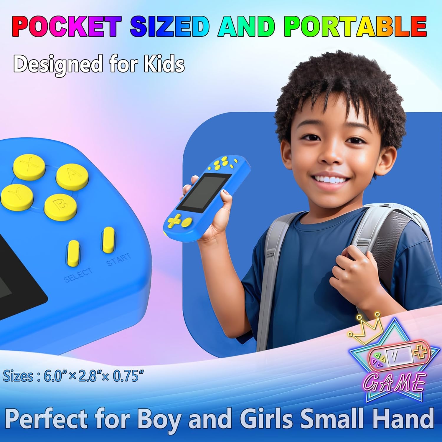 TEBIYOU Juegos de mano para niños con 218 juegos de video incorpora...