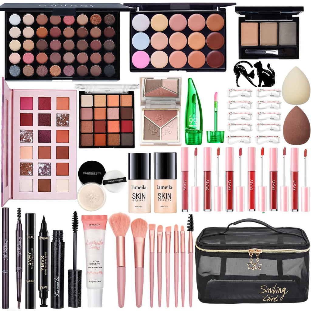 Kit de maquillaje todo en uno para mujer, kit completo de maquillaj...