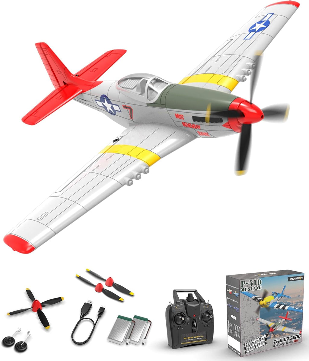 VOLANTEXRC Avión RC, control remoto de 4 canales, avión de combate...