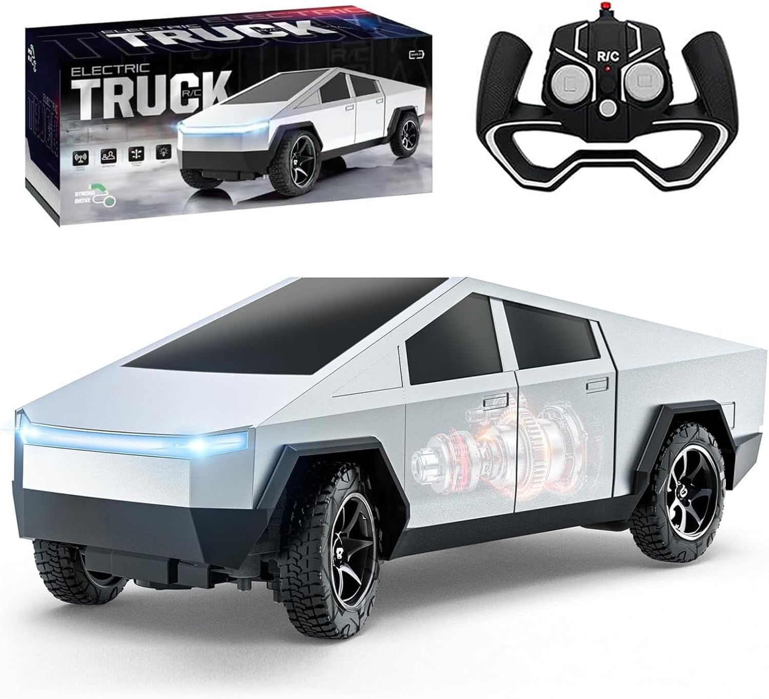 Vefercen Juguetes de automóvil a control remoto, camión RC todo ter...