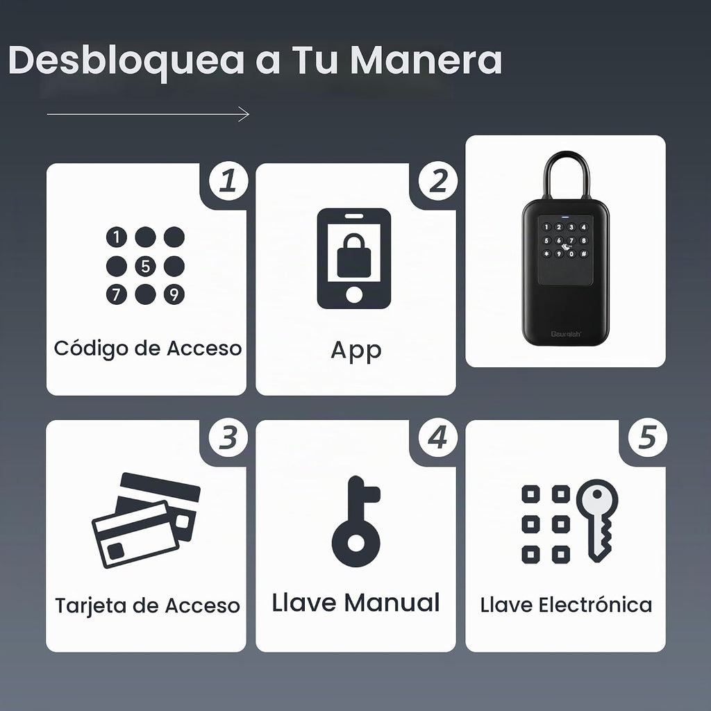 Caja de bloqueo de llave inteligente para exteriores - Bluetooth, a...