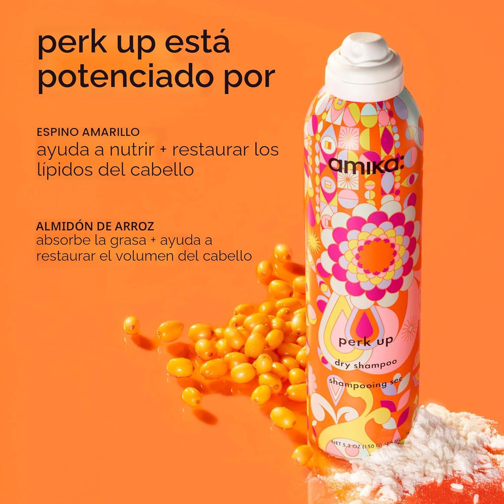amika Champú seco sin talco animado | refresca las raíces con un vo...