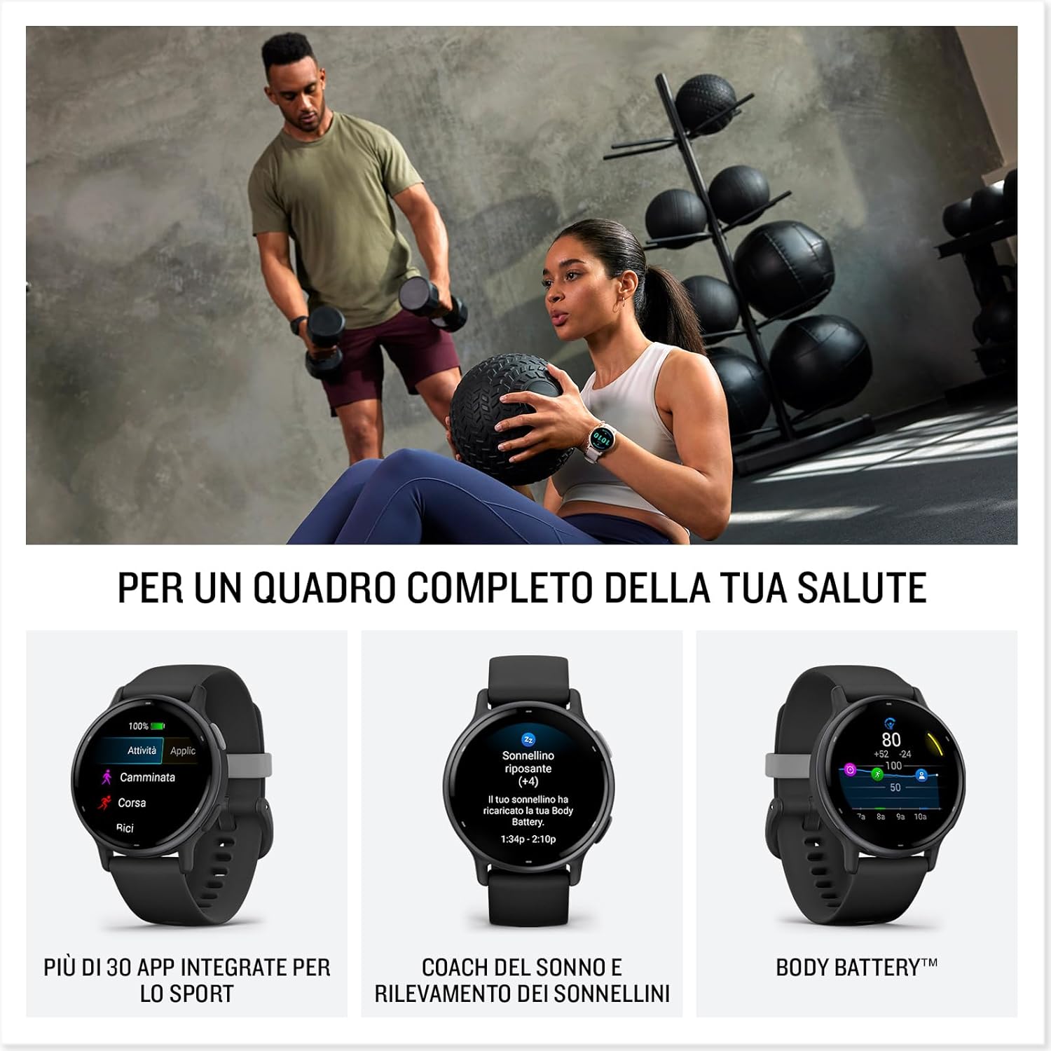 Garmin vívoactive 5, reloj inteligente GPS de salud y fitness, pant...