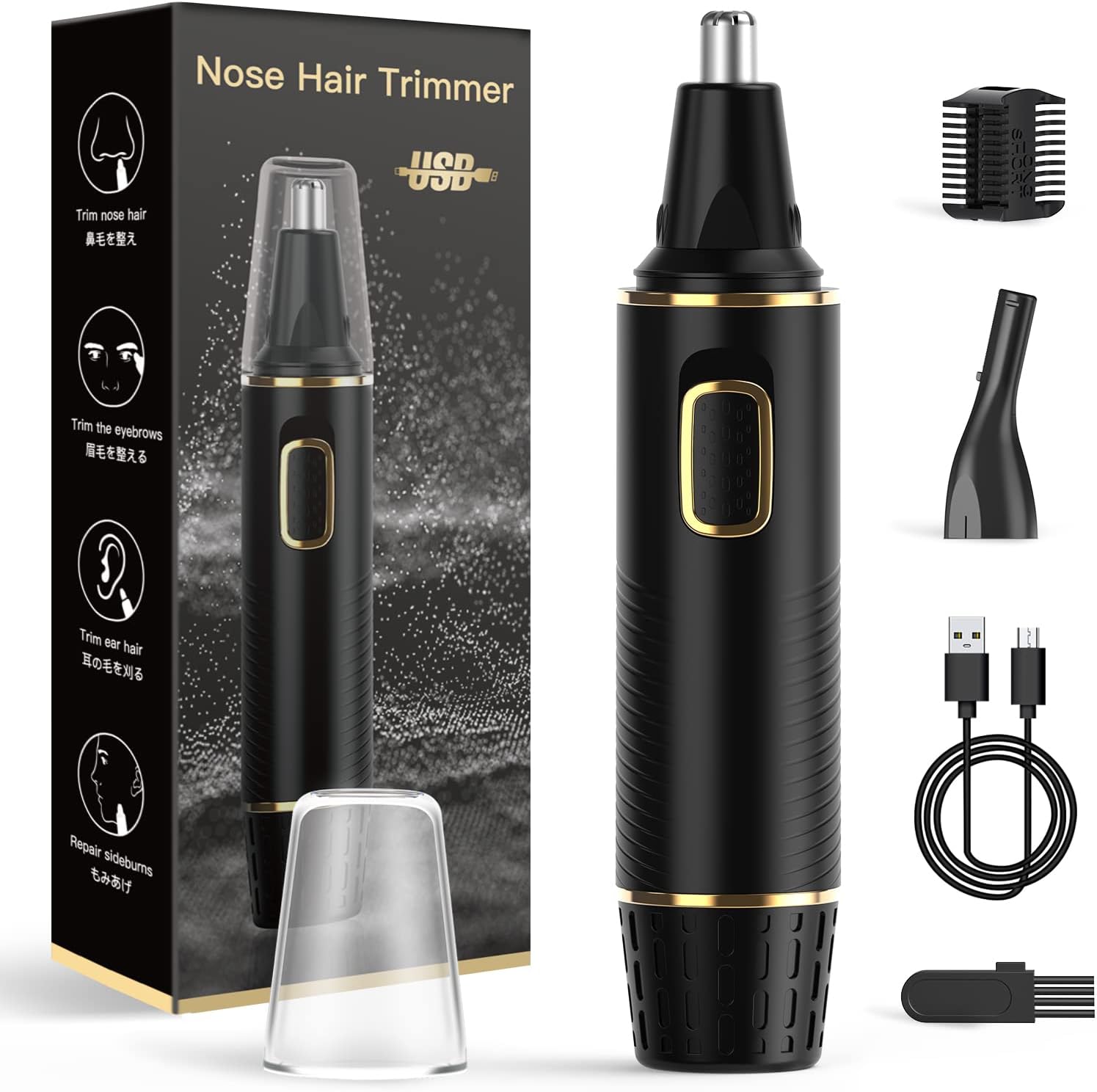 XOOMRSCP Recortadora de pelo de nariz para hombres, recortadora de...
