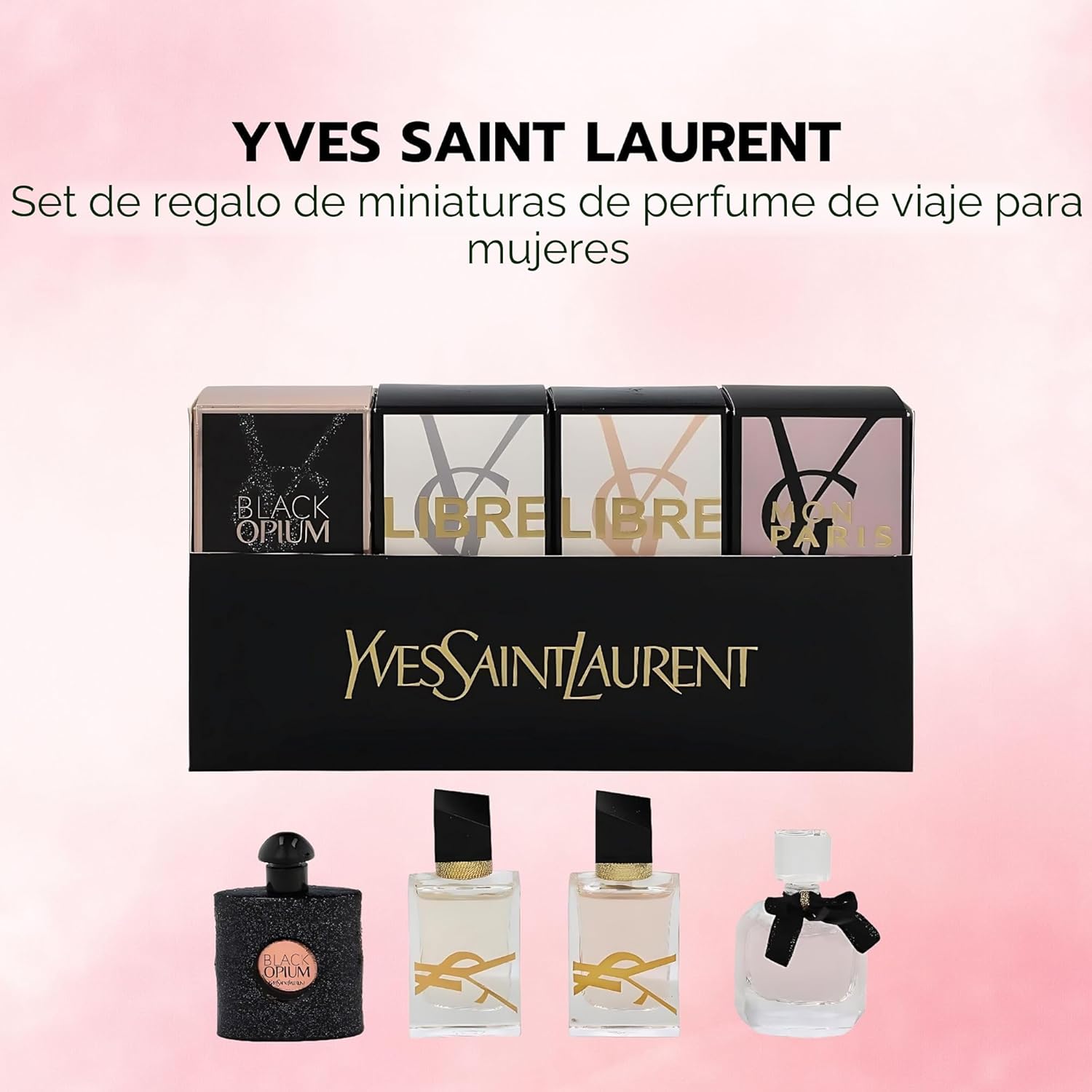 Yves Saint Laurent YSL Perfume para mujer, set de viaje mini de 4 p...