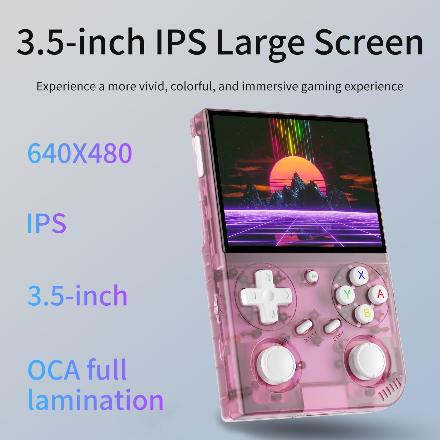 Consola de juegos portátil G350, pantalla IPS de 3.5 pulgadas, sist...