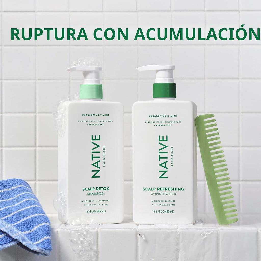 Native Champú y Acondicionador Desintoxicante del Cuero Cabelludo,...
