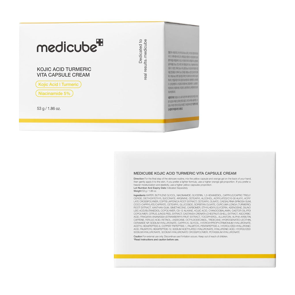 medicube Crema cápsula con ácido kójico y cúrcuma para un tono de p...