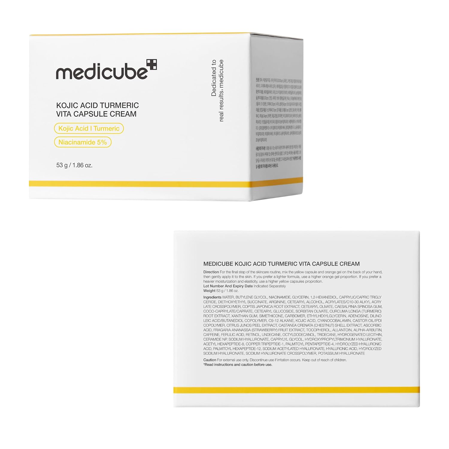 medicube Crema cápsula con ácido kójico y cúrcuma para un tono de p...