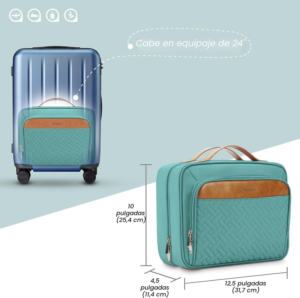 COOSKY Neceser colgante de viaje para mujer, artículos esenciales p...