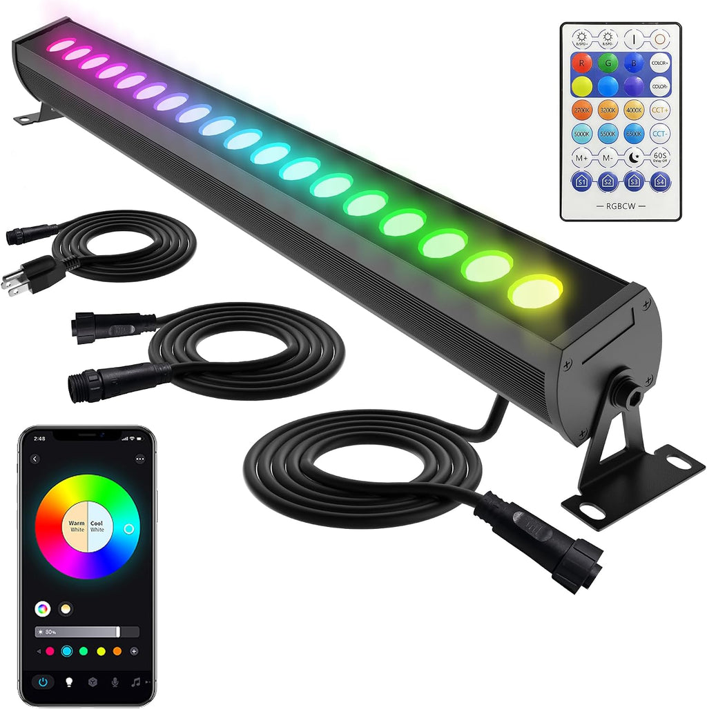 Umidkin Linkable Smart RGBCW - Barra de Luz Rasante de Pared de 90...