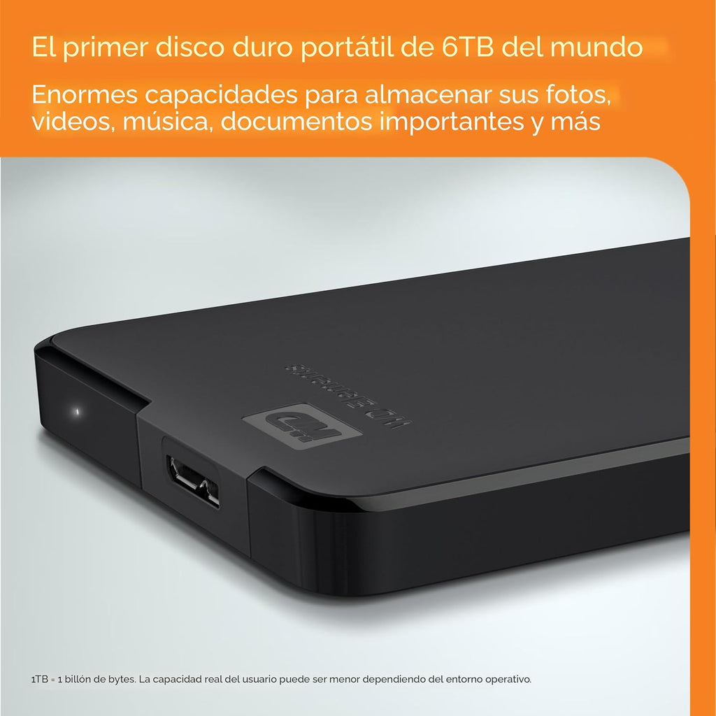 Western Digital WD 5TB Elements - Disco duro externo portátil de 5...