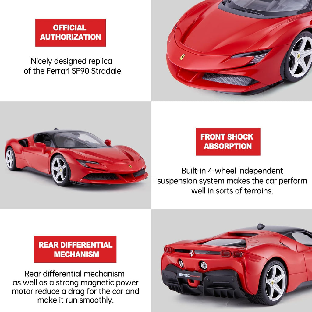 RASTAR 1\/14 Ferrari SF90 Stradale Coche con control remoto por rad...