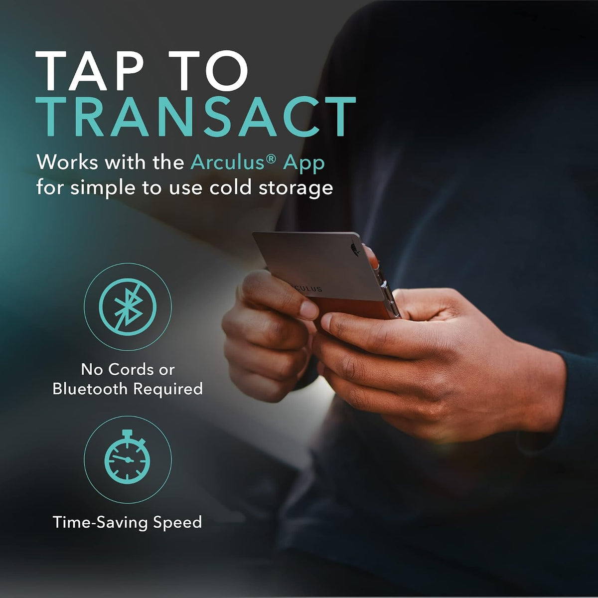 Arculus® Paquete de cartera de almacenamiento en frío Crypto - Negr...