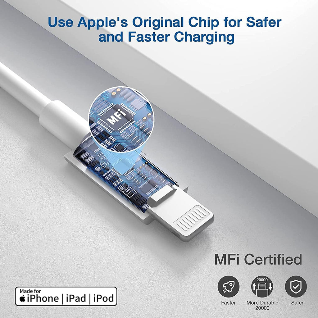 Cargador rápido para iPhone 13 12 11 [certificado Apple MFi], paque...