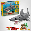 LEGO Creator - Juguete de construcción de tiburón feroz con cofre d...