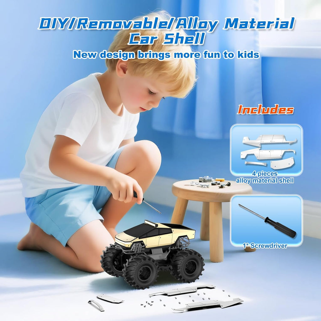 Coche de control remoto para niños, juguetes de camiones monstruo 1...