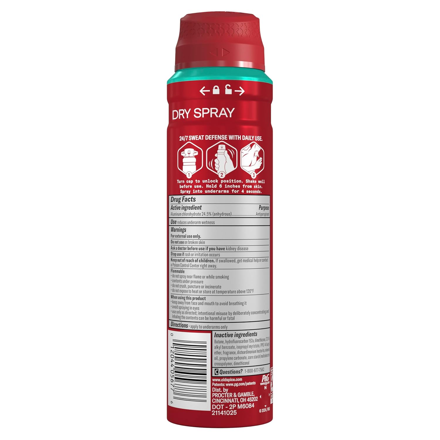Old Spice Dry Spray Desodorante Antitranspirante para hombres, High...
