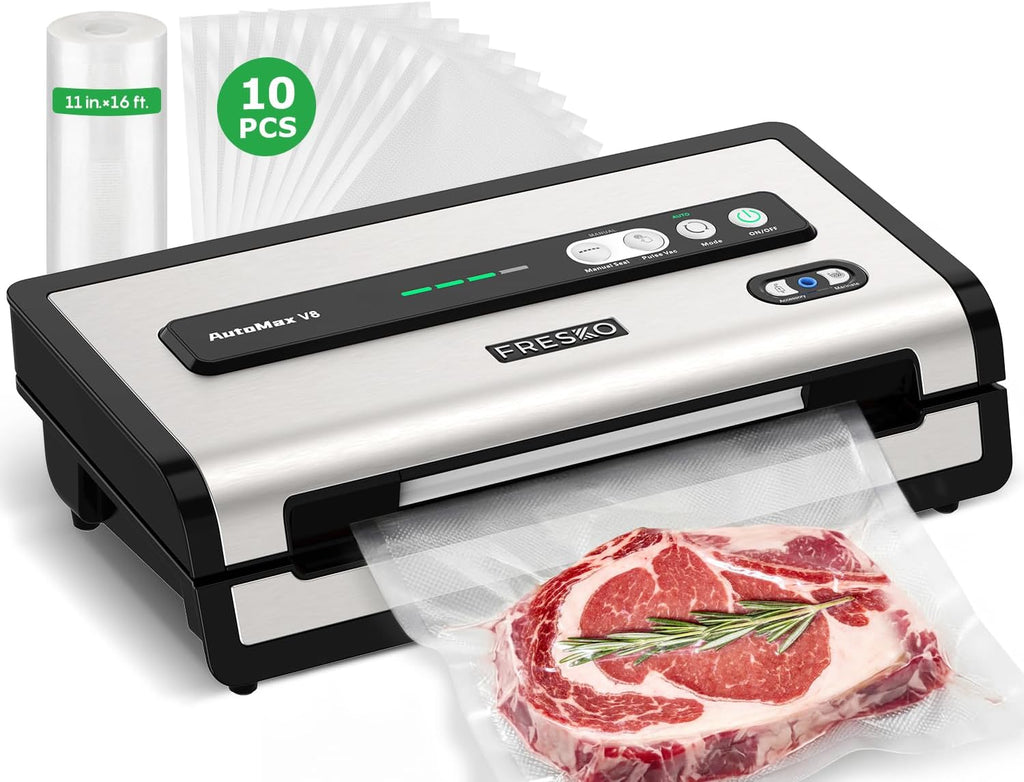 FRESKO Sellador de vacío automático para alimentos, sello continuo...