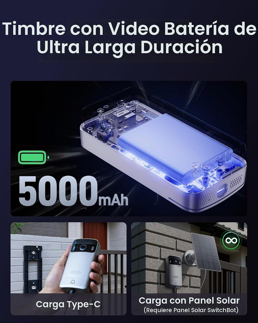 SwitchBot Lock Vision Pro + paquete de timbre de video, cara 3D, ce...