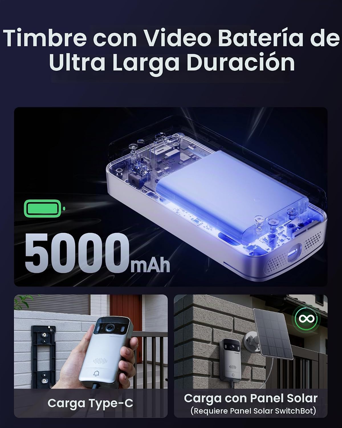SwitchBot Lock Vision Pro + paquete de timbre de video, cara 3D, ce...