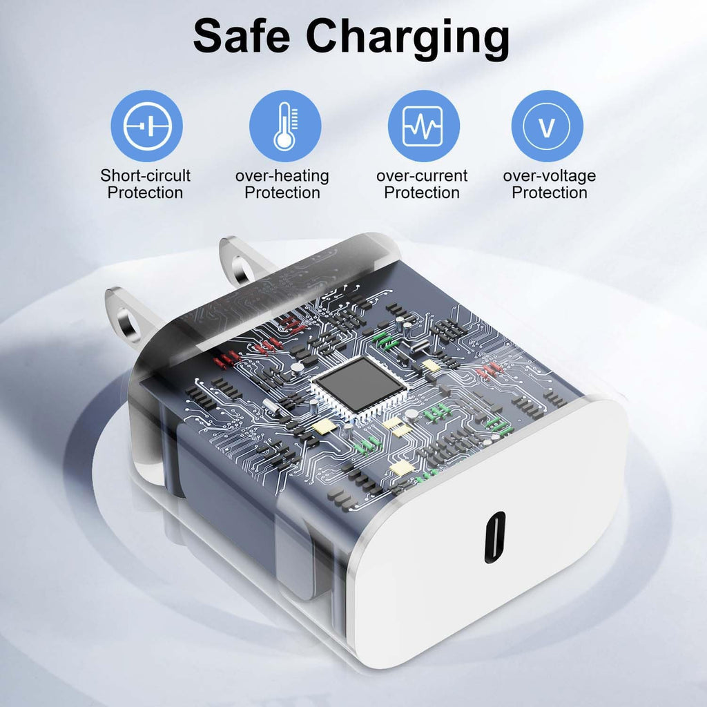 Cargador rápido USB C para iPhone 15, carga rápida, paquete de 2, b...