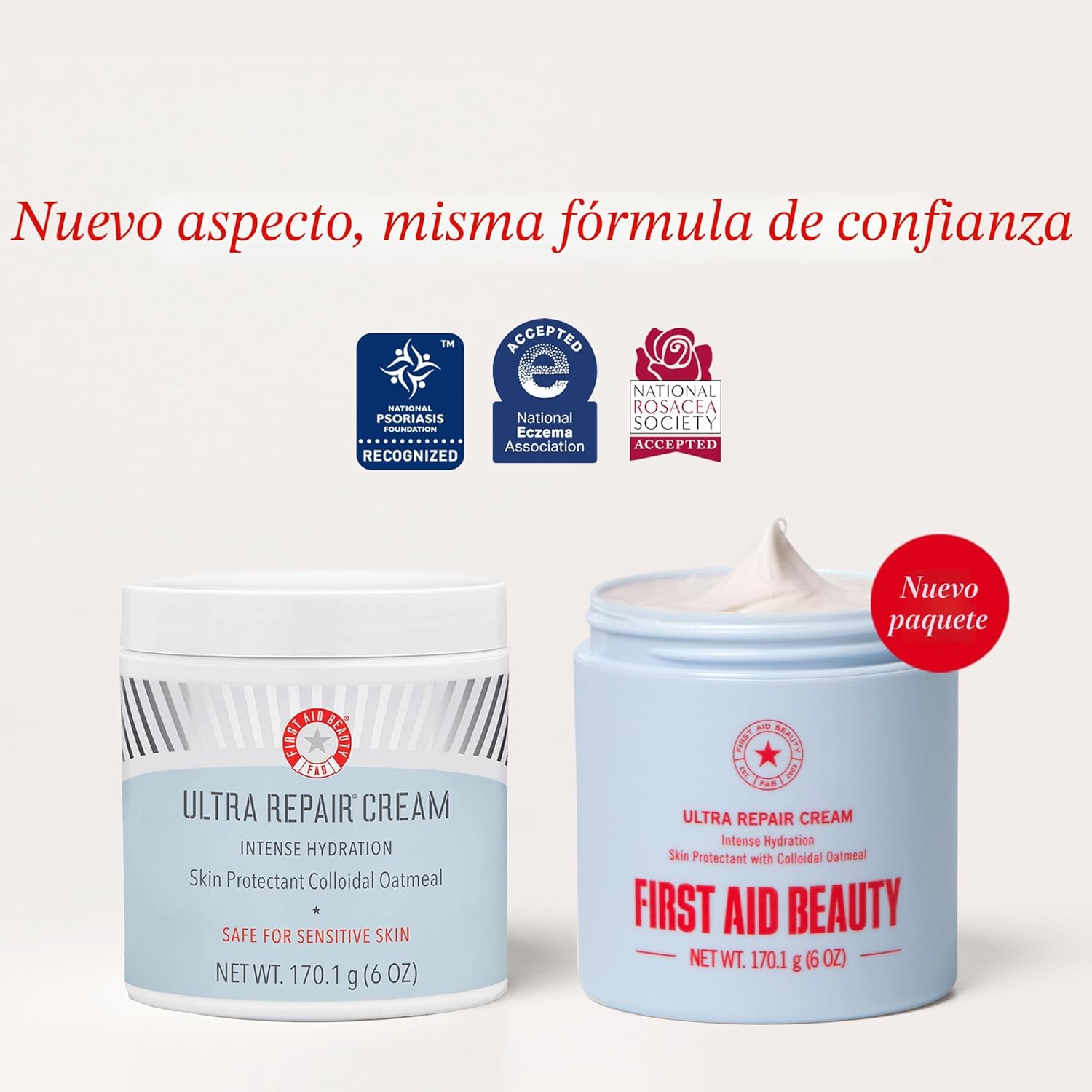 Crema ultra reparadora First Aid Beauty, hidratante facial y corpor...