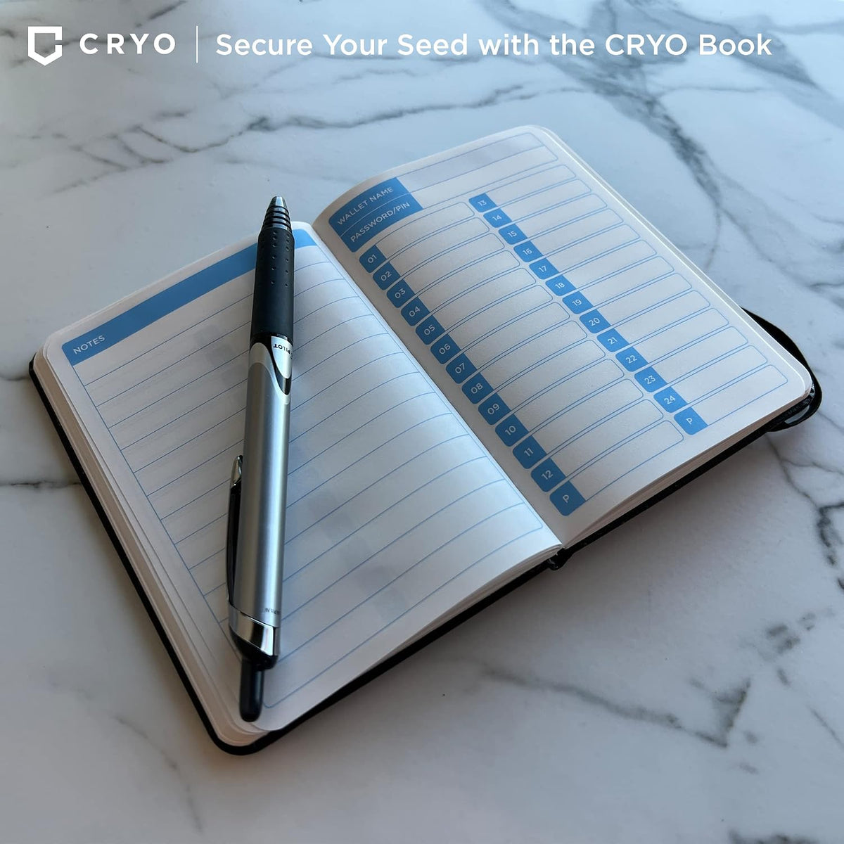 CRYO Cuaderno de almacenamiento de frases criptográficas \u2013 Imp...