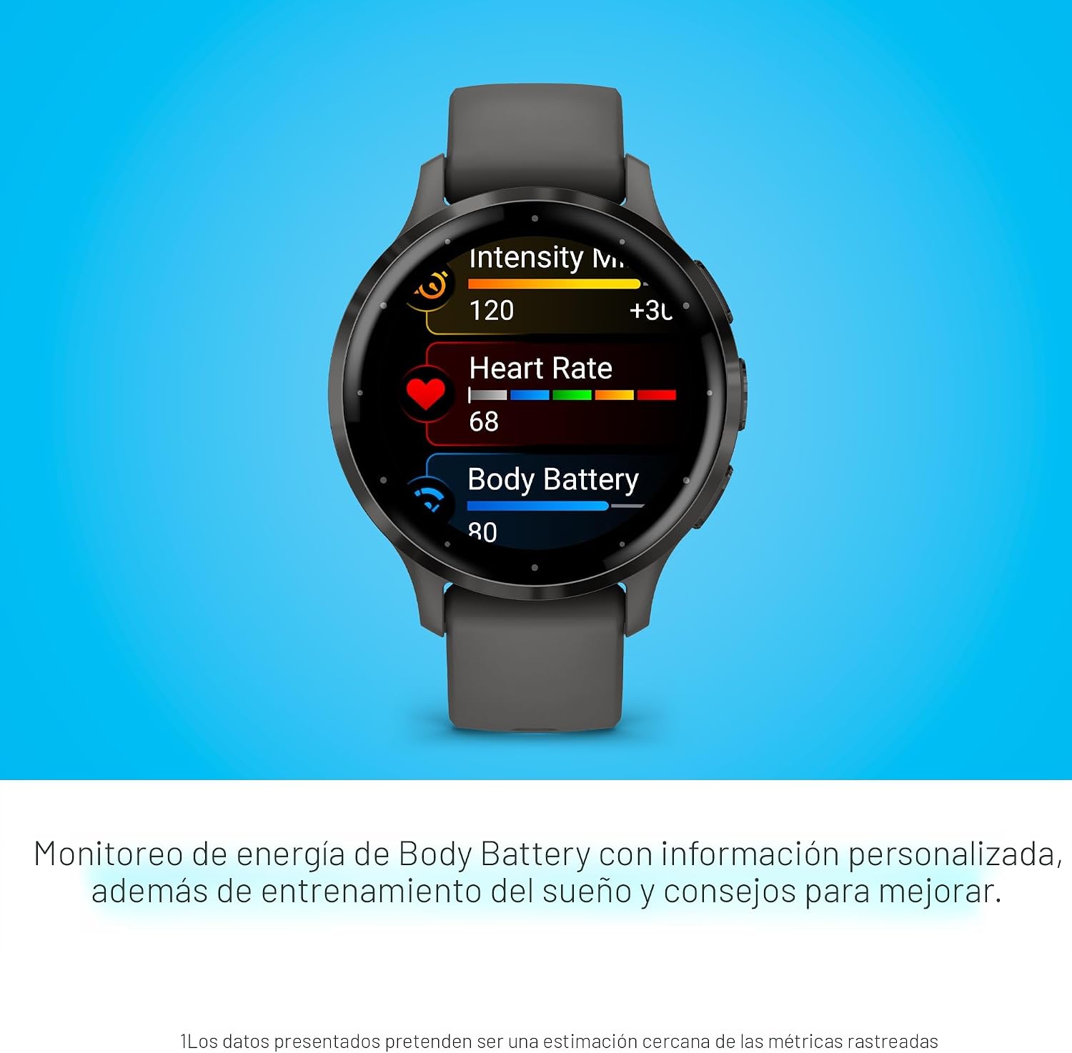 Garmin Venu 3S, reloj inteligente con bisel de acero inoxidable col...