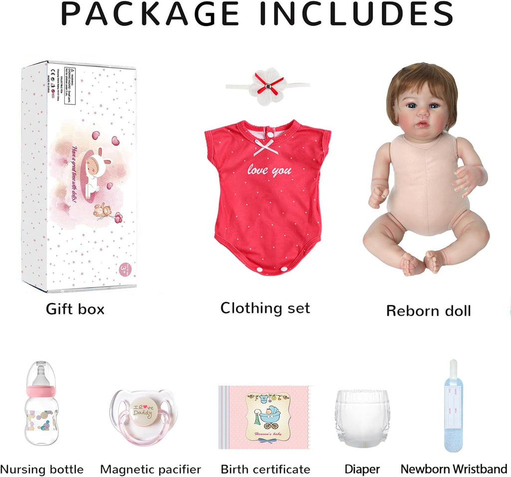 WOOROY Muñecas Reborn realistas para bebés - Muñecas recién nacidas...
